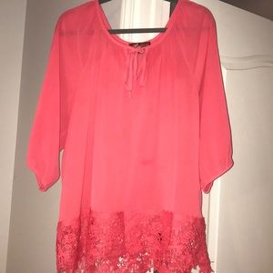 Coral Blouse